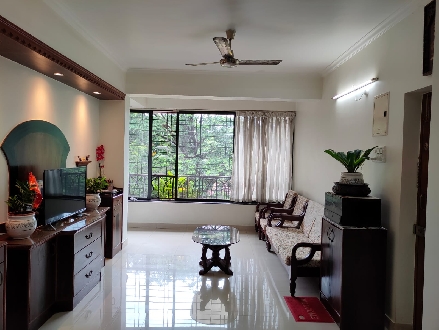 It's a 2 BHK, semi furnished apartment  for sale